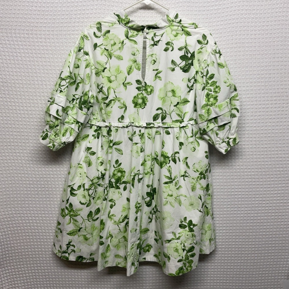 NEW Anthropologie Maeve‎ S Oversized Green Floral Tunic Dress Baby Doll - Picture 5 of 8